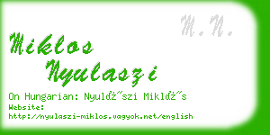 miklos nyulaszi business card